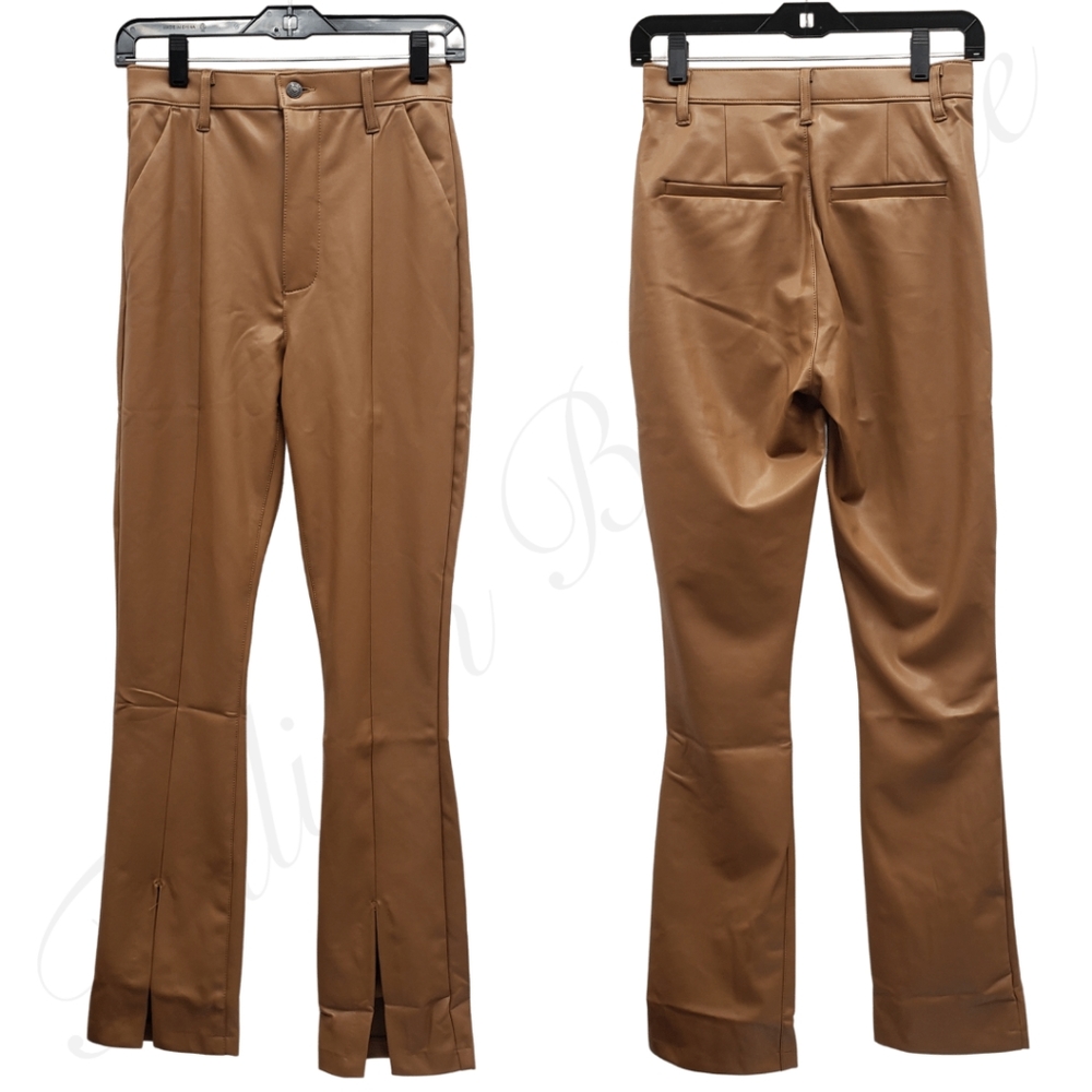 Abercrombie & Fitch Pants The Skinny Ultra High Rise Vegan Leather Split-Hem 27